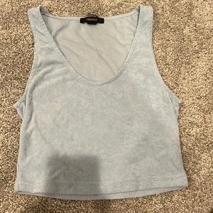Light blue terry material forever 21 crop top